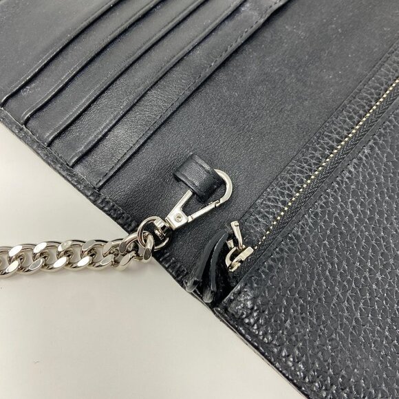 MARC JACOBS | Gotham Pebbled Leather Crossbody Wallet Clutch Black - Picture 11 of 11
